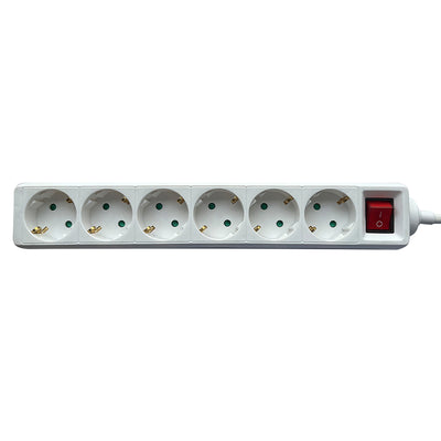 BRASQ - Multiprise 6 prises 1,4 mètres blanc