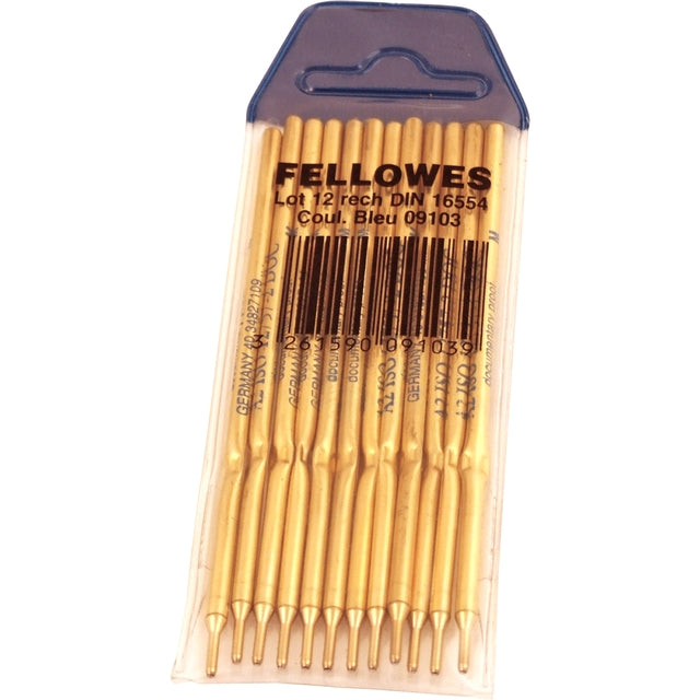 Fellowes - Kugelschreibermine DIN für Counter Pen blau 12 Stück