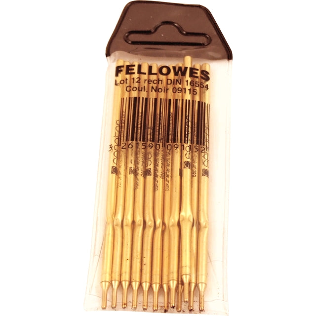 Fellowes - Recharge pour stylo à bille DIN pour stylo compteur noir 12 pièces