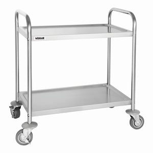 Vogue - Servierwagen mit 2 Ablagen 82,5x71 cm aus Edelstahl