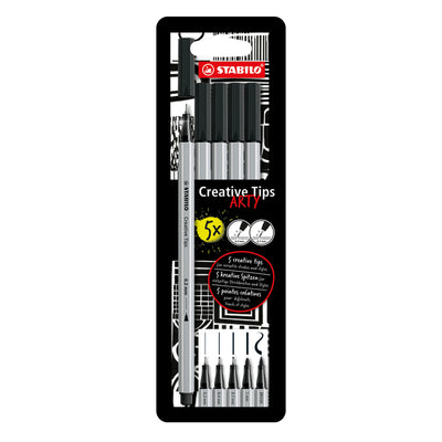 Stabilo -  Creative Tips etui met 5 puntdiktes zwart