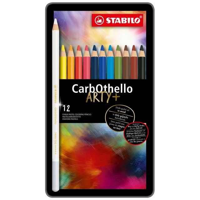 Stabilo -  Kleurpotloden CarbOthello kalkpastel assorti blik à 12 stuks