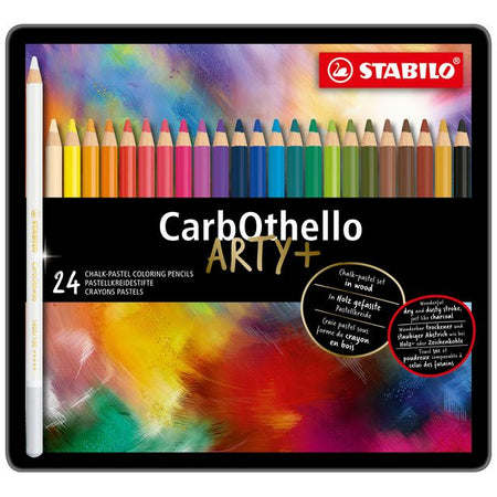 Stabilo - Crayons de couleur CarbOthello lime pastel assorti boîte de 24 pièces