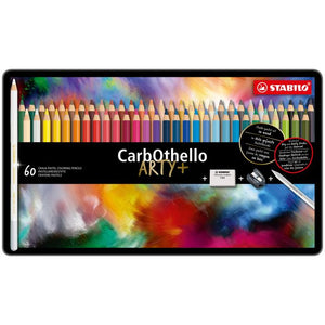 Stabilo - Crayons de couleur CarbOthello lime pastel assorti boîte de 60 pièces