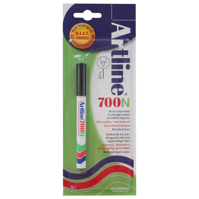 Artline - Permanent marker 700N zwart, op blister