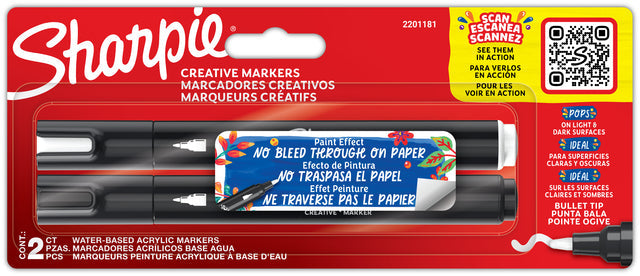 Sharpie - ie paintmarker, blister van 2 stuks, assorti