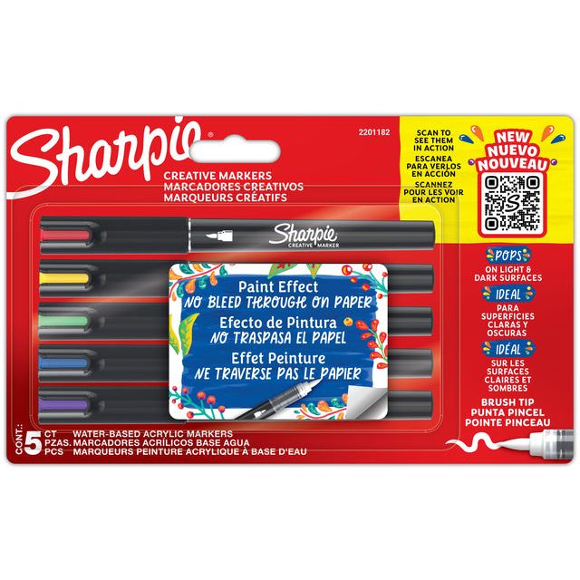 Sharpie - Brushstift ie creatieve marker 5st assorti