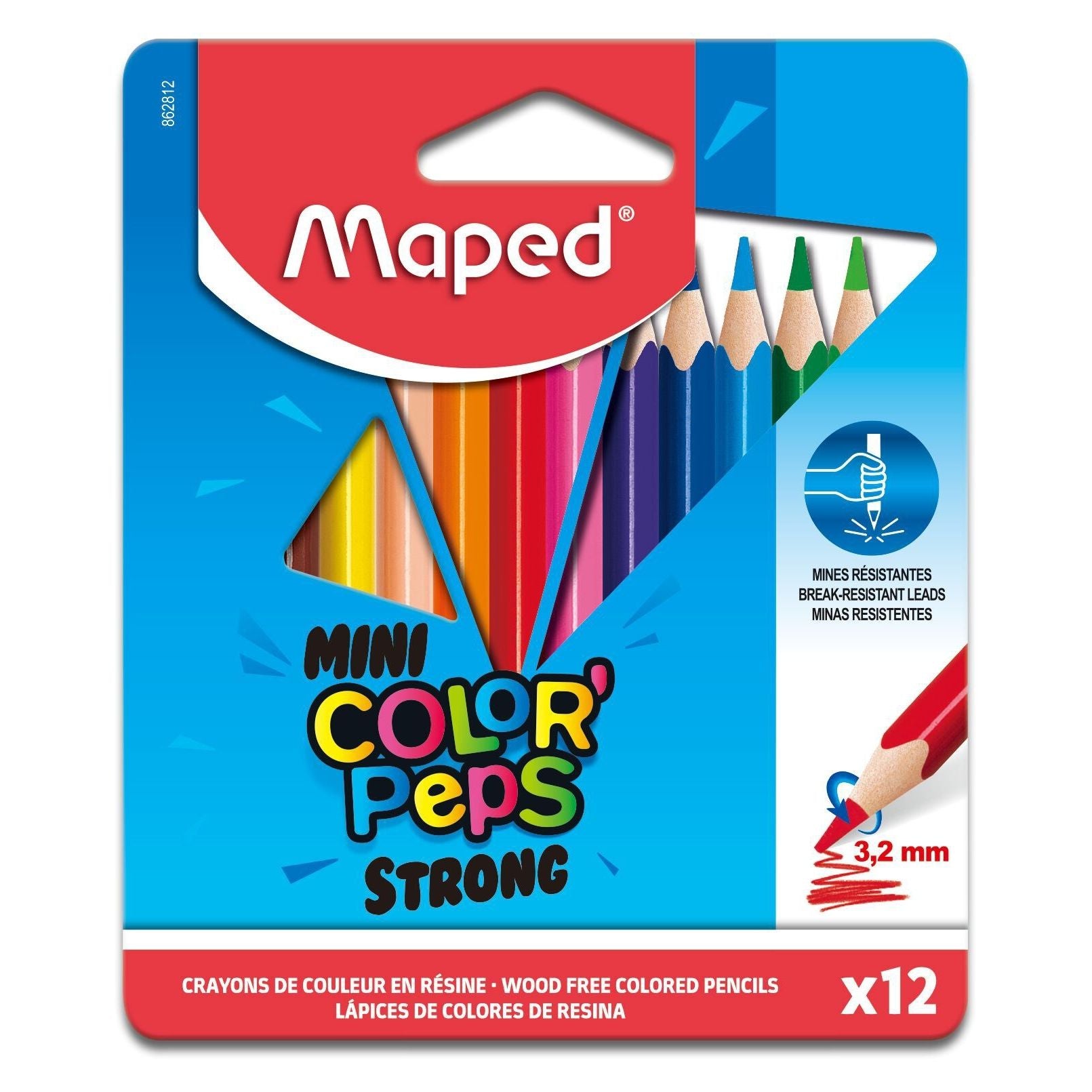 Maped -  Kleurpotlood  colorpeps mini strong 12 stuks