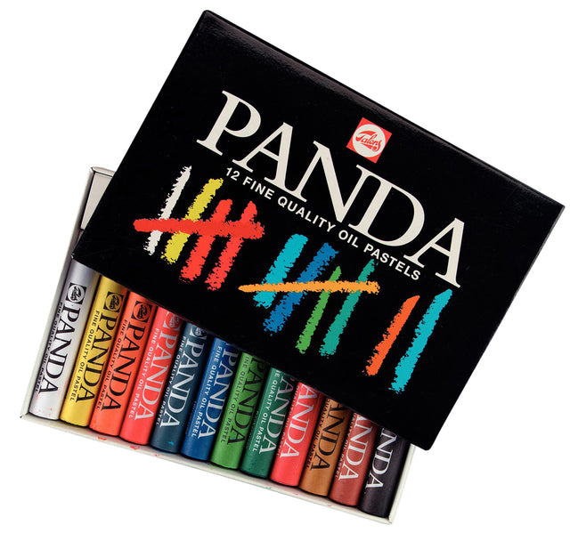 TALENS - Panda Oil Cast, boîte de 12 pastels