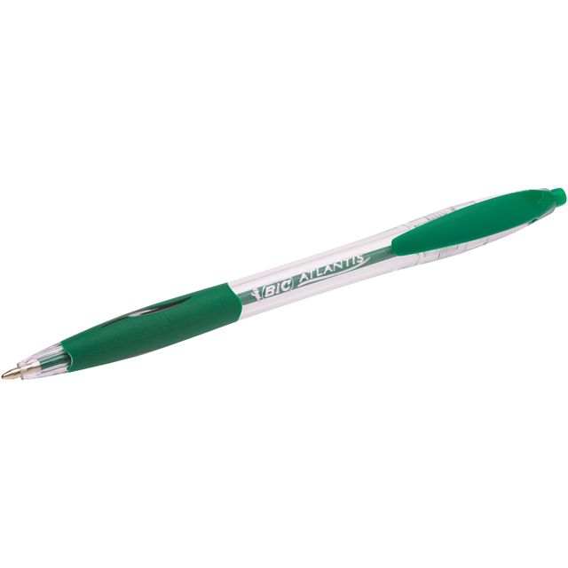 Bic -  Balpen Atlantis classic grip clic medium groen