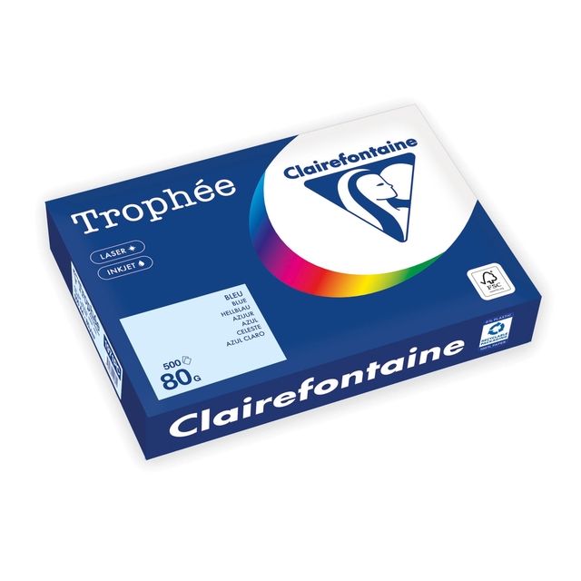Clairefontaine - Kopierpapier Trophée A4 80gr azurblau 500 Blatt