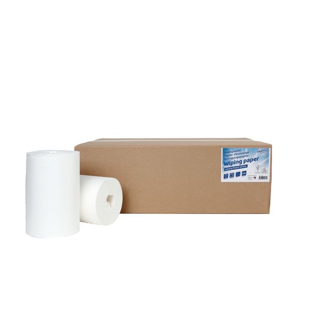Cleaninq -  Poetspapier  m1 12x120m wit