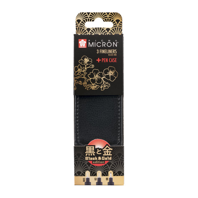 Sakura - Fineliner pigma micron black and gold 3st | 6 stuks