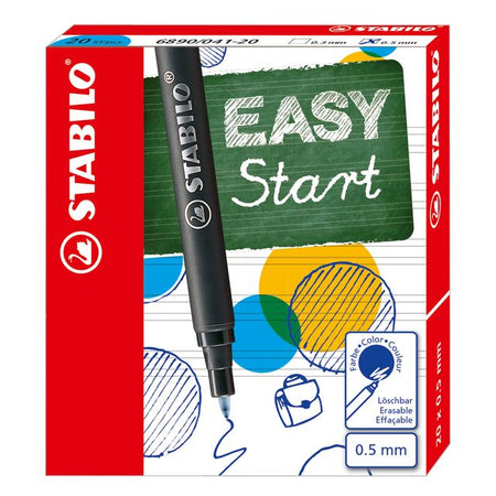 Stabilo -  EASYoriginal navulling, medium, blauw schrijvend (uitwisbaar), doosje 20 stuks
