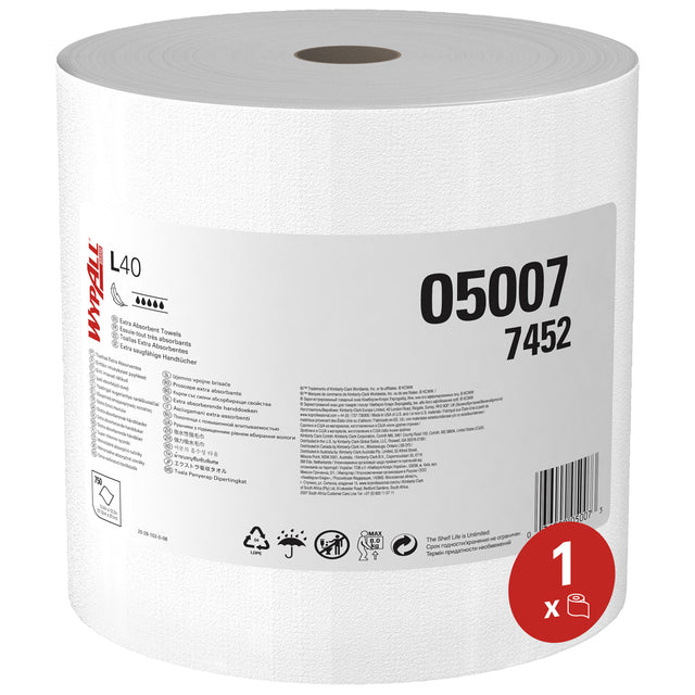 WypAll - Rouleau de nettoyage l40 powerclean 1 couche 315mmx232m
