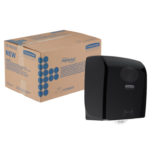 Kimberly Clark -  Handdoekroldispenser aquarius zwart 7376