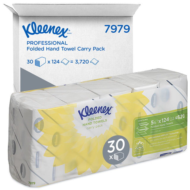 Kleenex - Serviette Kleenex Ultra 2Lads 215x315mm 124st 7979 | 6 pièces