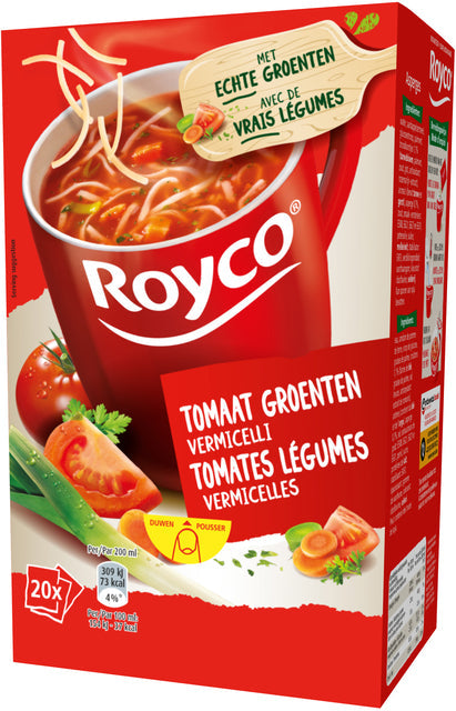 ROYCO - Minute Soup Légumes de tomate Vermicelli, paquet de 20 sacs