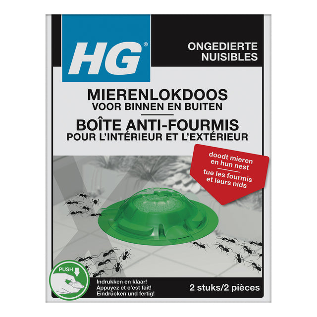 Hg - Boîte de verrouillage des fourmis Hg 2 pièces nl / be | 6 pièces