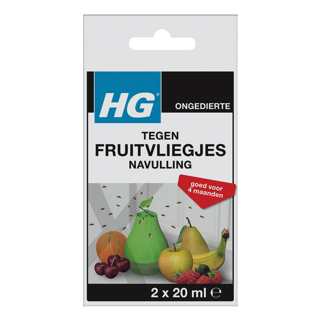 HG -  Fruitvliegjesval  x navulling 2x20ml | 6 stuks
