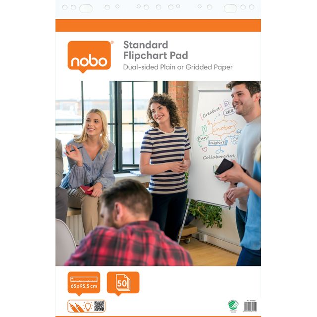 Nobo - Papier paperboard standard 65x95cm double face rouleau 50 feuilles