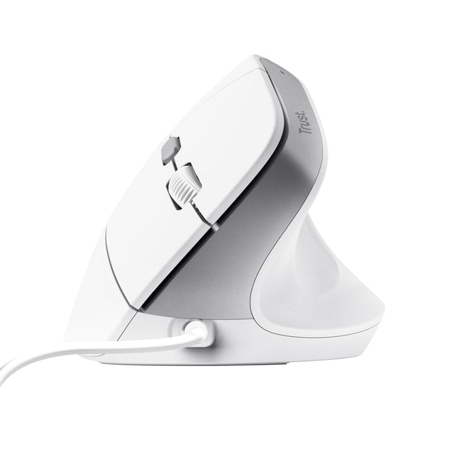 Trust - Souris ergonomique BAYO II blanche