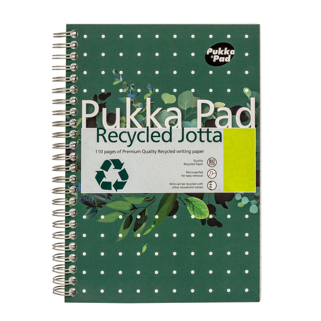 Pukka Pad - Bloc-notes Jotta A5 ligne 110 pages 80gr vert