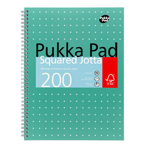 Pukka Pad -  Collegeblok jotta a4 rt 5x5 4-g 200pags gn