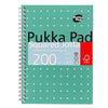 Pukka Pad -  Notitieboek Pad Jotta A5 ruit 5x5mm 200 pagina's 80gr groen