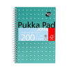 Pukka Pad -  Notitieboek Pad Jotta A5 lijn 200 pagina's 80gr groen | 3 stuks