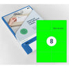 Rillprint -  Etiket 105x74mm fluor groen 800st