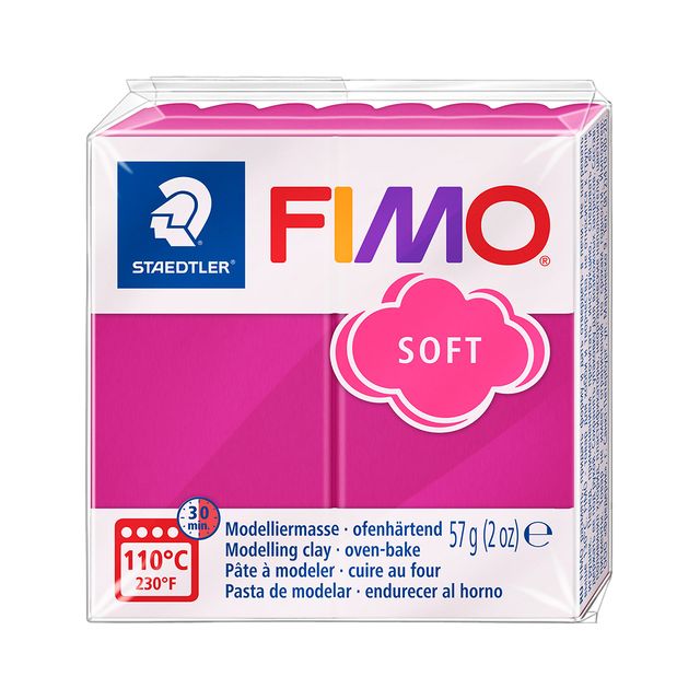 Fimo Staedtler -  Boetseerklei Fimo soft 57 gram framboos