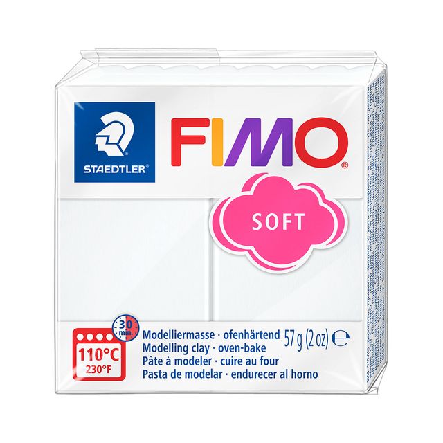 Fimo Staedtler -  Boetseerklei Fimo soft 57 gram wit