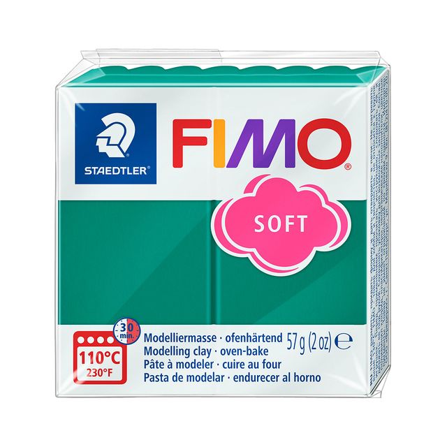 Fimo Staedtler - Modelliermasse Fimo weich 57 g Smaragd | 6 Stück