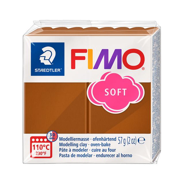 Fimo Staedtler -  Boetseerklei Fimo soft 57 gram caramel