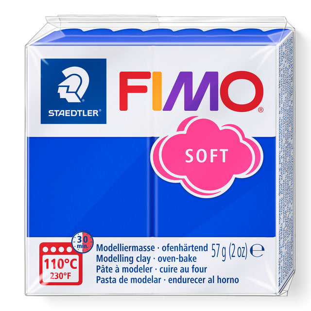 Fimo Staedtler -  Boetseerklei fimo soft 57 g brilliantblauw