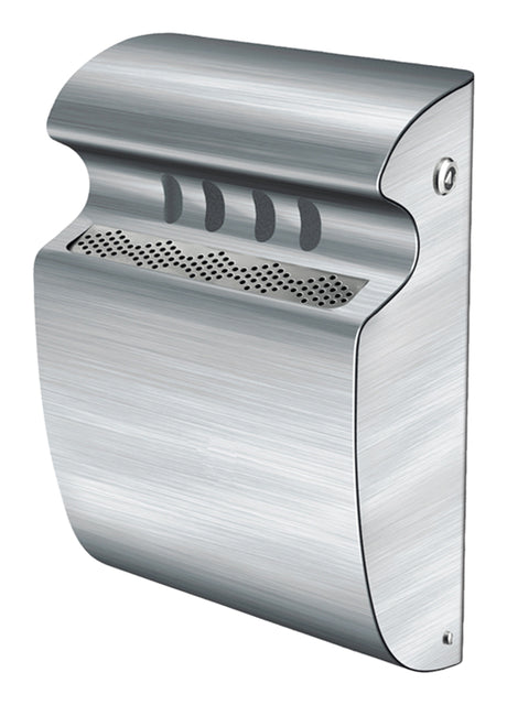 Vepa Bins - Cendrier mural 3 litres en acier inoxydable mat