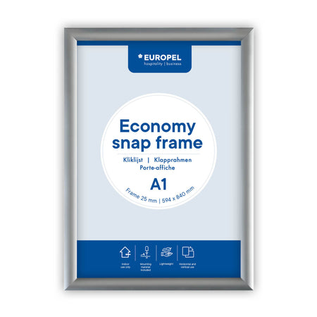 Europel - Cadre à pression Peel Economy A1 argent