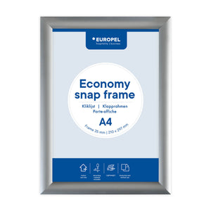 Europel - Klapprahmenhülle Economy A4 silber