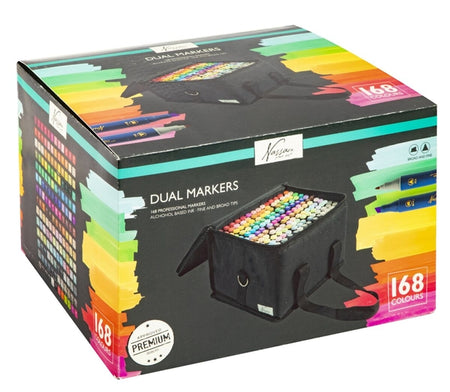 Art Sensations - marqueurs creux Nassau Arts duopoint set de 168 couleurs