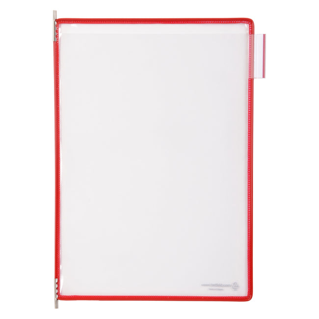 Tarifold Display - Panneau de visualisation A4 vertical rouge 10 pièces