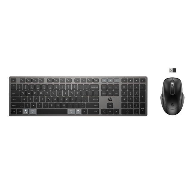 HP -  725 Multi-Device Rechargeable Wireless Keyboard and Mouse Combo