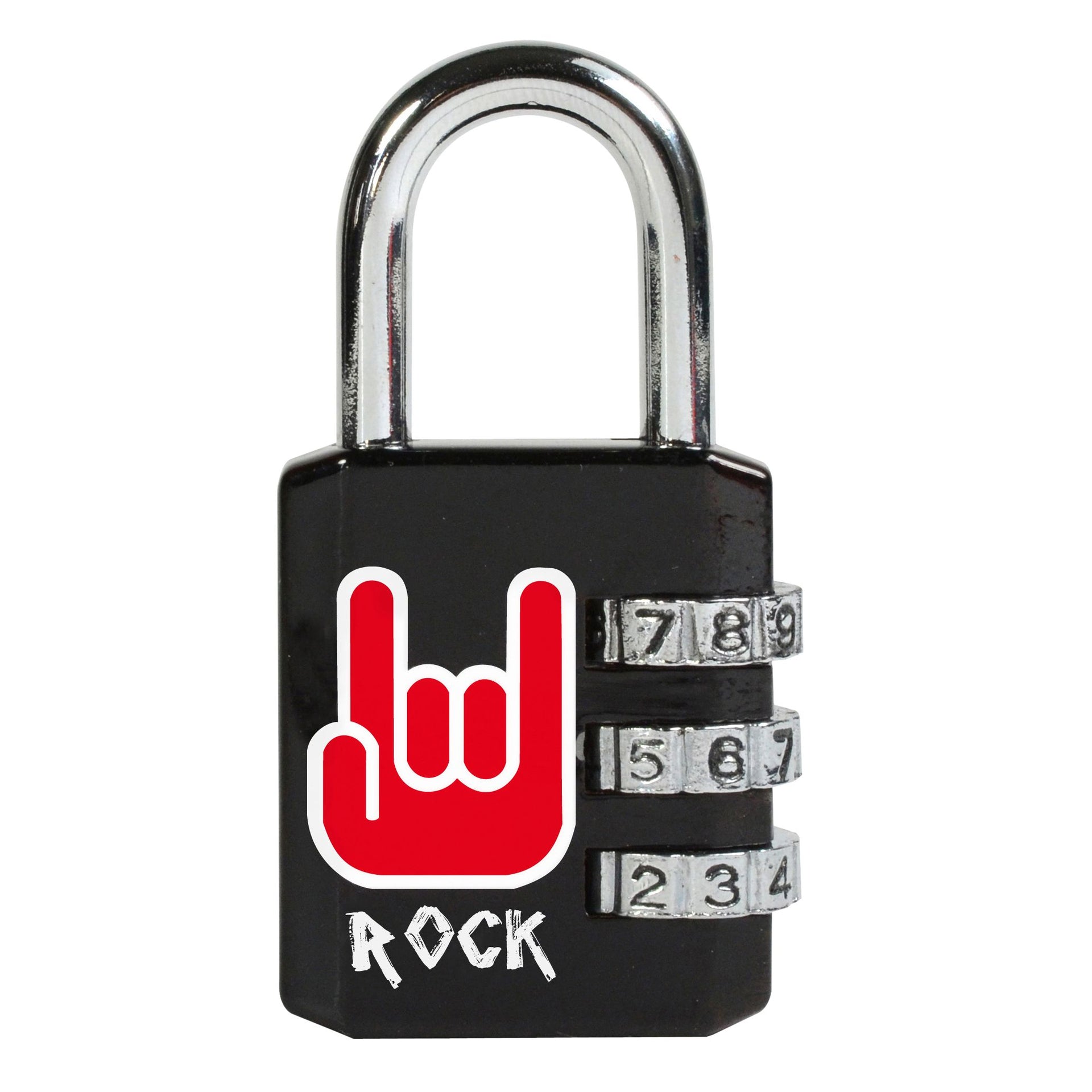 Master Lock - Cadenas masterlock 3 chiffres 30mm motif rock