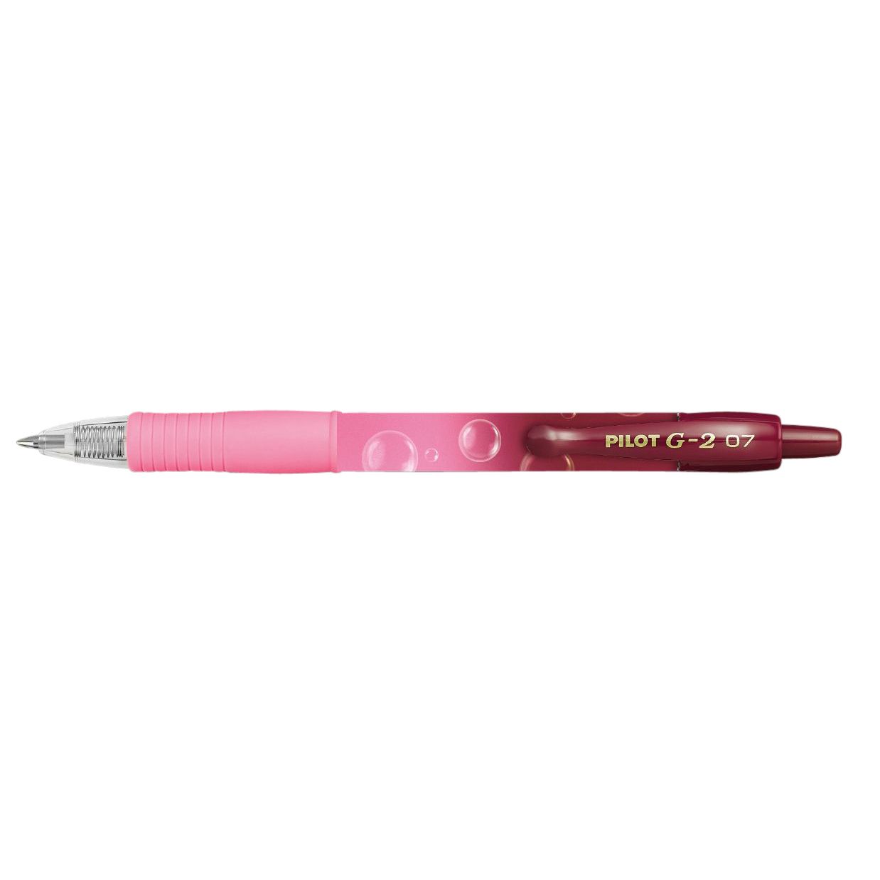 Pilot - Gel Writer G-2 Bubble Rose avec écriture bleue