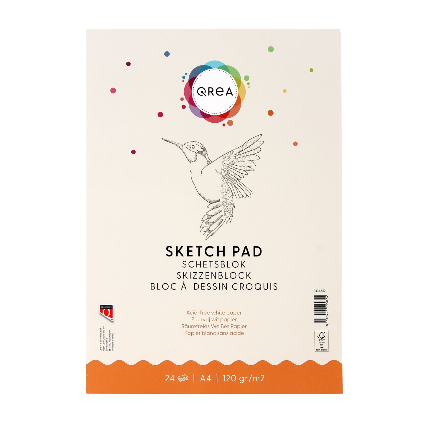 Qrea - Sketchpad A4 24 feuilles 120gr collées
