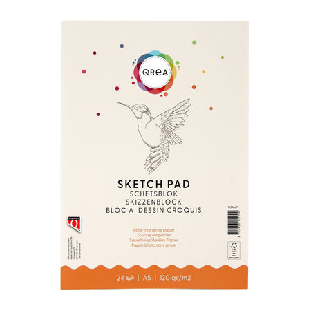 Qrea - Sketchpad A5 24 feuilles 120gr collées | 60 pièces