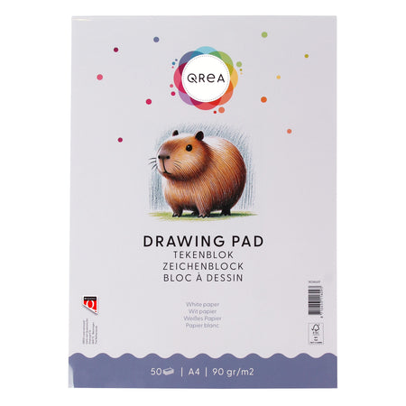 Qrea - Bloc à dessin A4 50 feuilles 90gr collées