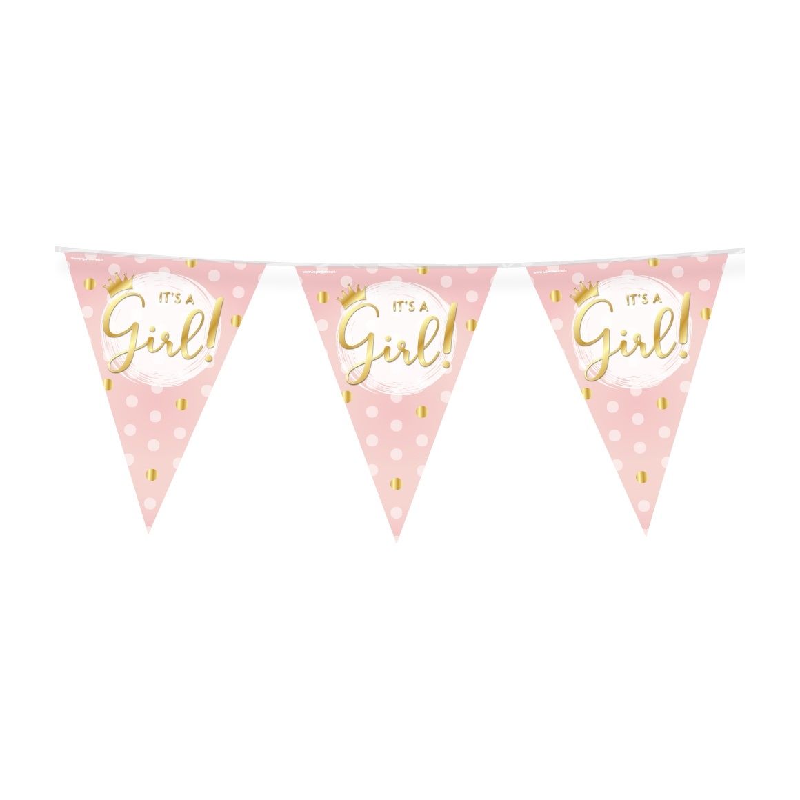 Office -  Party flags foil it's a girl! | 6 stuks