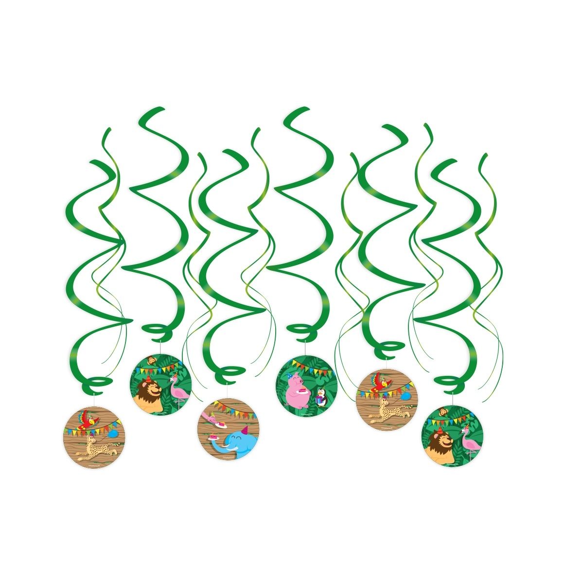Office -  Swirl decorations jungle | 6 stuks