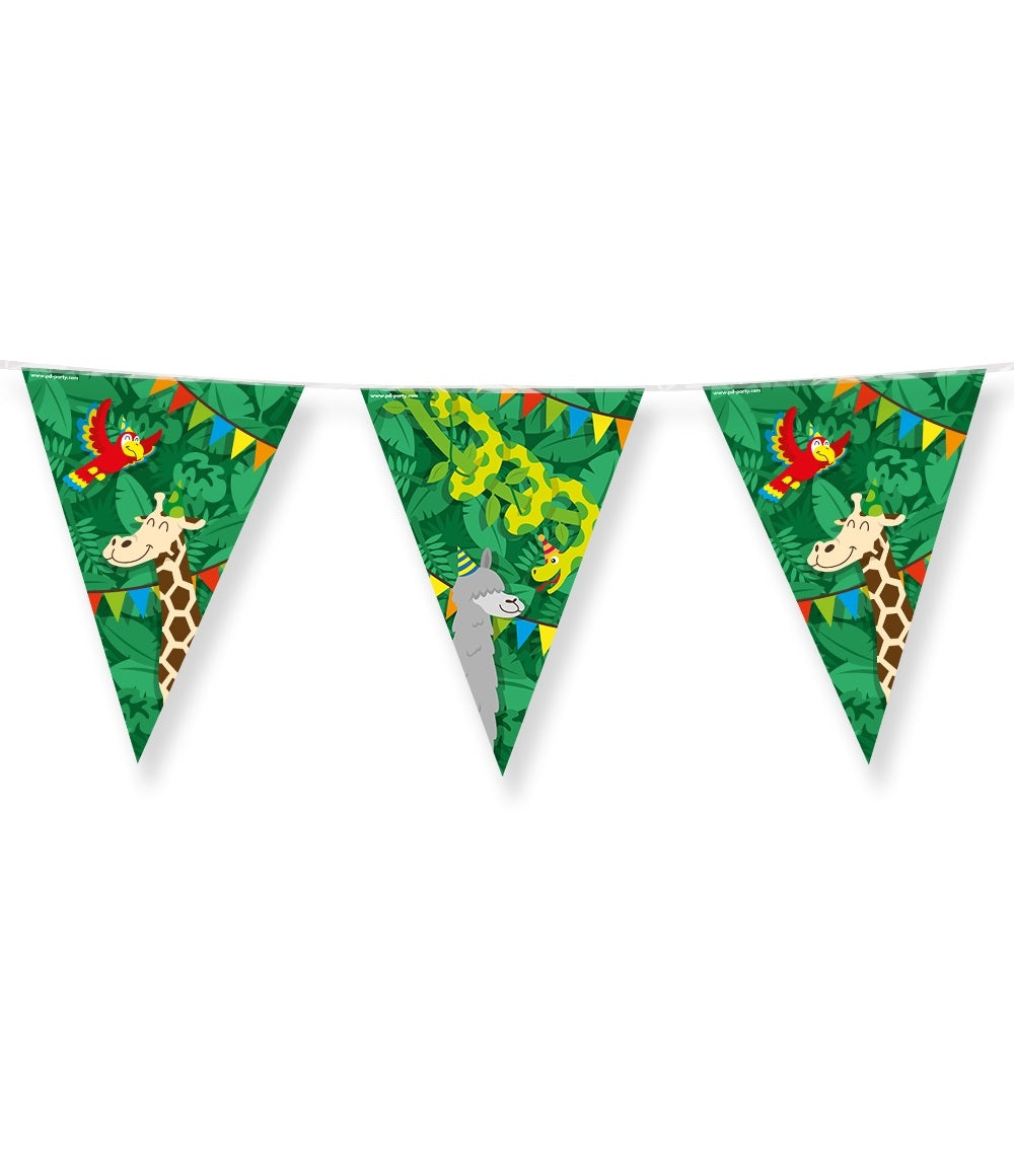 Office -  Vlaggenlijn jungle cartoon folie 10 meter | 6 stuks